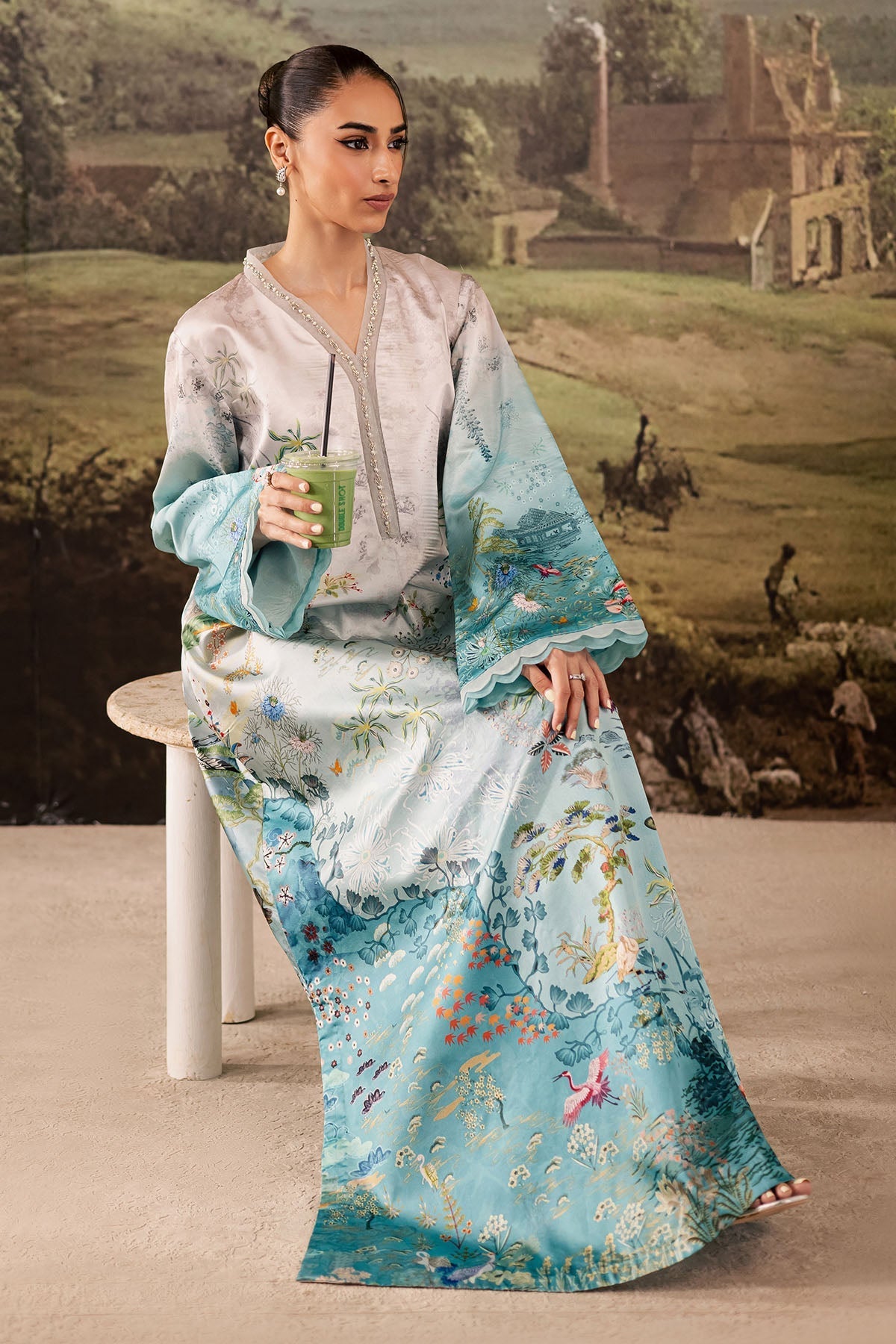 Nureh | Shades of Winter | NP-672 - by Libasekhas UK - Registered Vendor of : Nureh - 100% Original Designer Dress