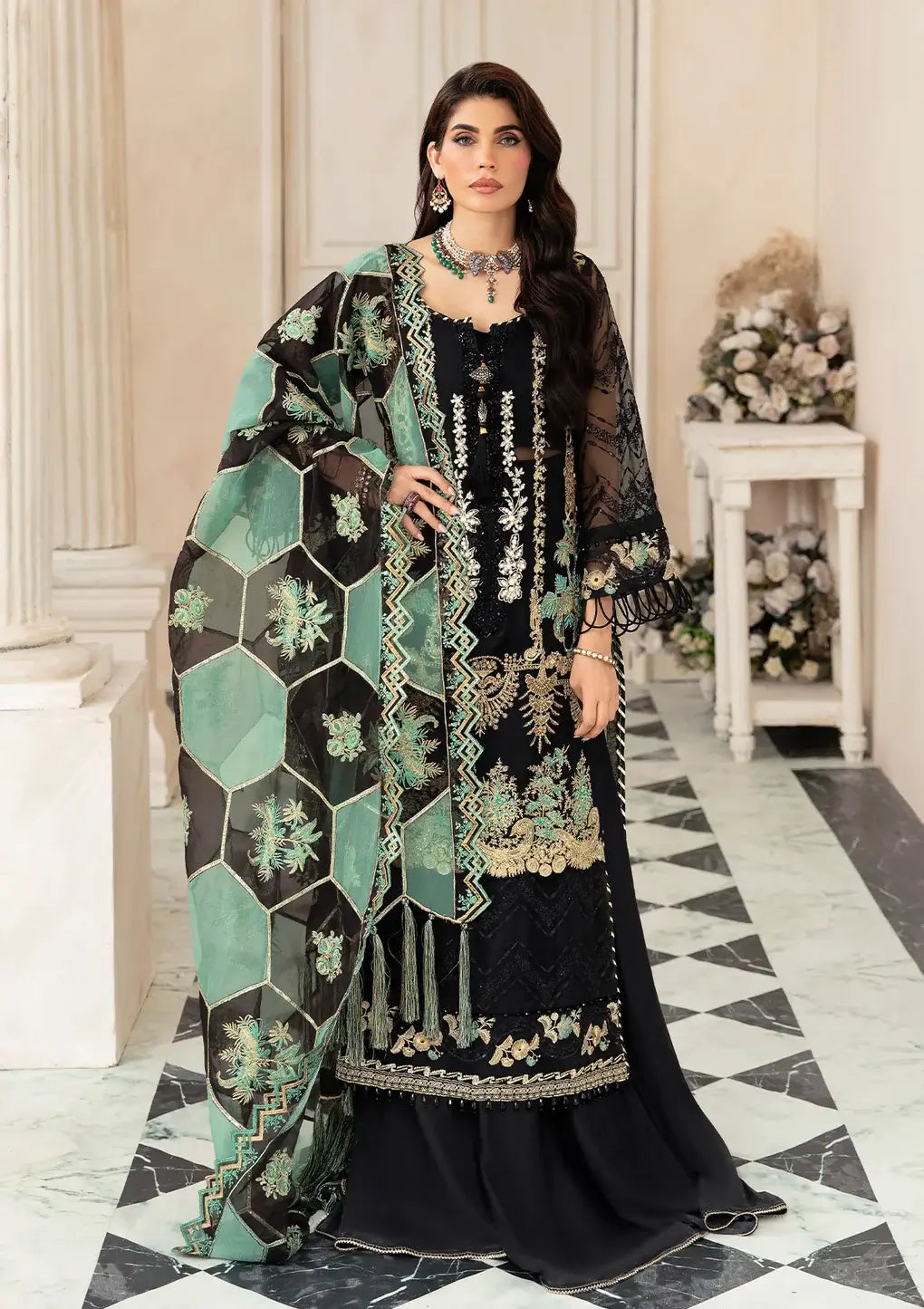 Elaf Premium | Celebrations 23 | ECH-08 ZARTAAJ - by - Libasekhas UK - Registered Vendor of : Elaf Premium - 100% Original Designer Dresss