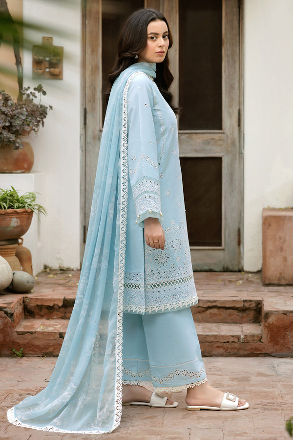 Farasha | Summer Weaves Embroidered Lawn | Sky Haze - by - Libasekhas UK - Registered Vendor of : Farasha - 100% Original Designer Dresss