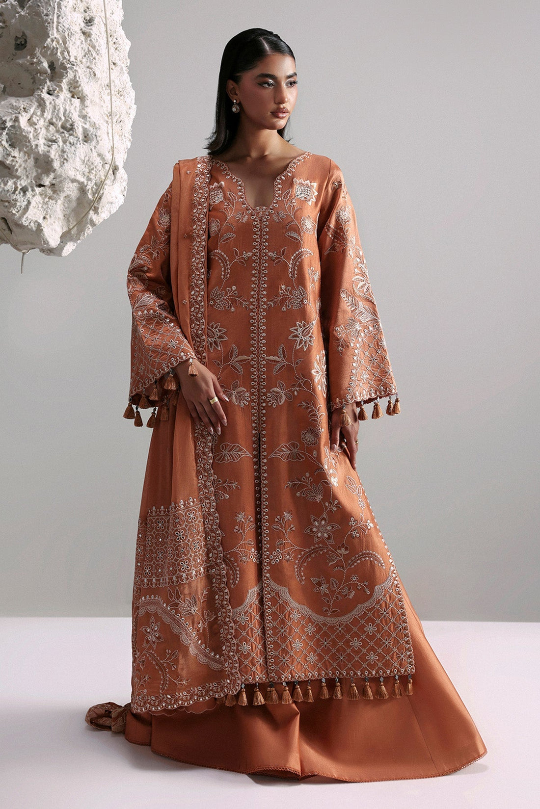 Afrozeh | Slate Ready to Wear | Anastaria - by Libasekhas UK - Registered Vendor of : Afrozeh - 100% Original Designer Dress