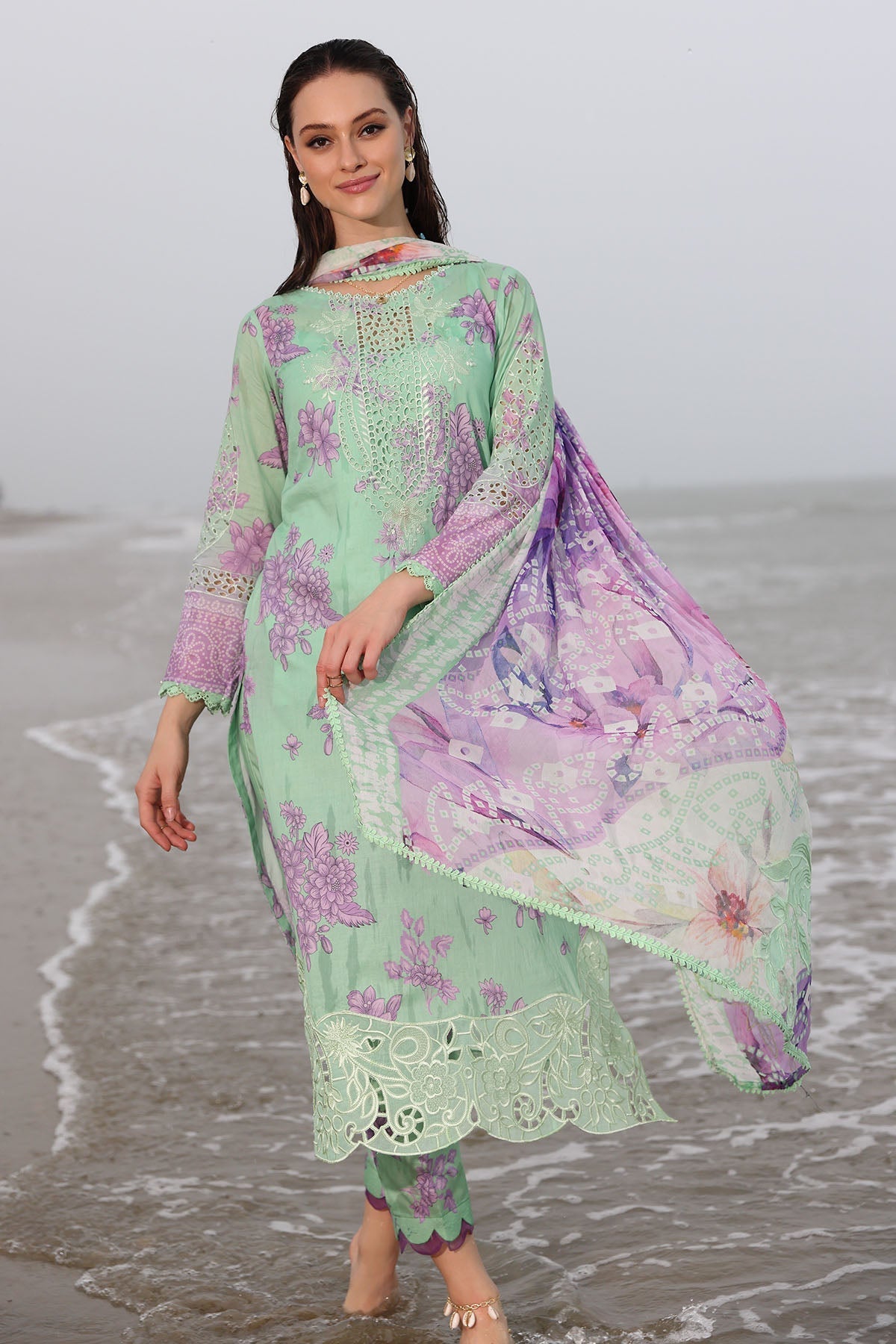 Nureh | Gardenia Embroidered Lawn 25 | NSG-174 - by - Libasekhas UK - Registered Vendor of : Nureh - 100% Original Designer Dresss