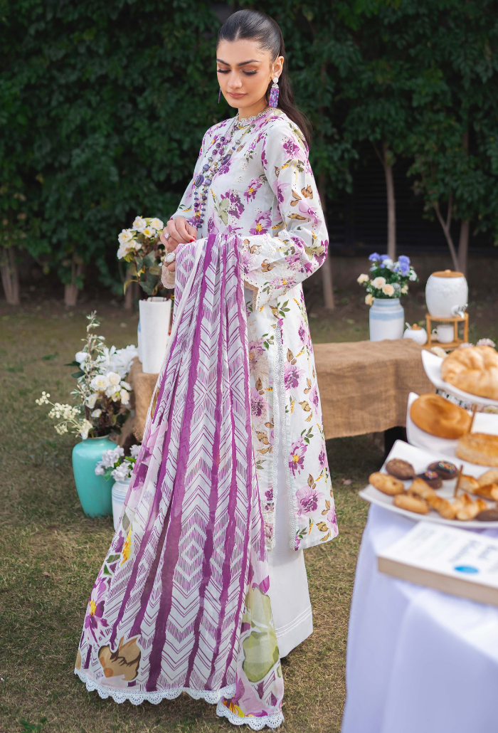 Humdum | Gardenia Lawn 24 | Printkari Lawn PLG 10 - by - Libasekhas UK - Registered Vendor of : HumDum - 100% Original Designer Dresss