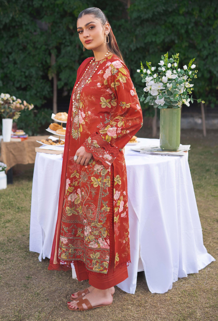 Humdum | Gardenia Lawn 24 | Printkari Lawn PLG 03 - by - Libasekhas UK - Registered Vendor of : HumDum - 100% Original Designer Dresss