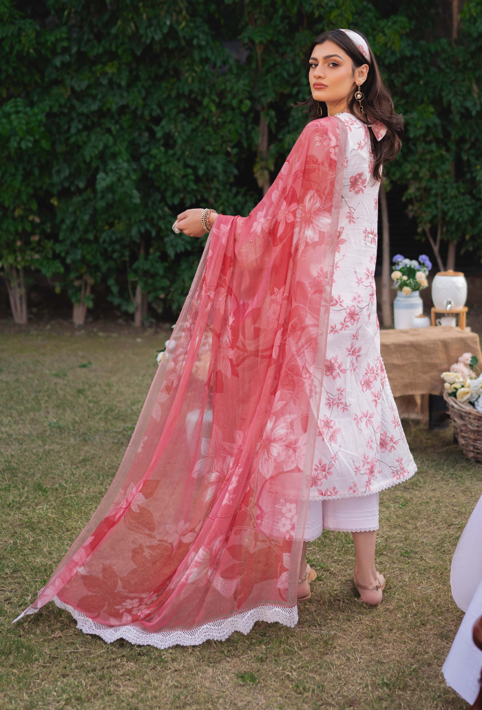 Humdum | Gardenia Lawn 24 | Printkari Lawn PLG 06 - by - Libasekhas UK - Registered Vendor of : HumDum - 100% Original Designer Dresss