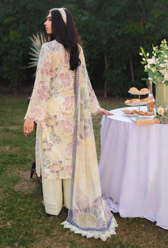 Humdum | Gardenia Lawn 24 |Printkari Lawn - PLG 05 - by - Libasekhas UK - Registered Vendor of : HumDum - 100% Original Designer Dresss