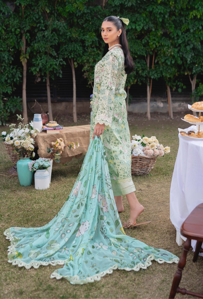 Humdum | Gardenia Lawn 24 | Printkari Lawn PLG 07 - by - Libasekhas UK - Registered Vendor of : HumDum - 100% Original Designer Dresss