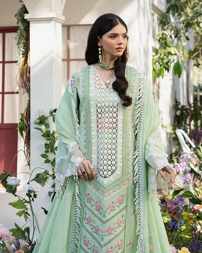 Zevk | Flora Festive Lawn | ROSEMARY - by - Libasekhas UK - Registered Vendor of : Zevk - 100% Original Designer Dresss