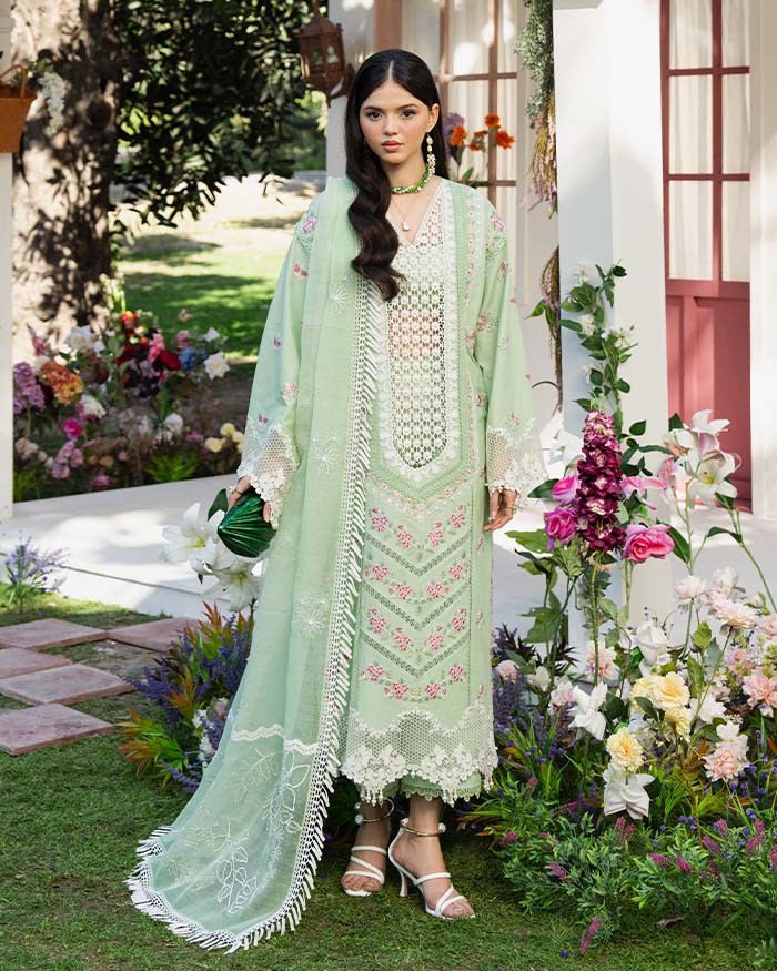 Zevk | Flora Festive Lawn | ROSEMARY - by - Libasekhas UK - Registered Vendor of : Zevk - 100% Original Designer Dresss