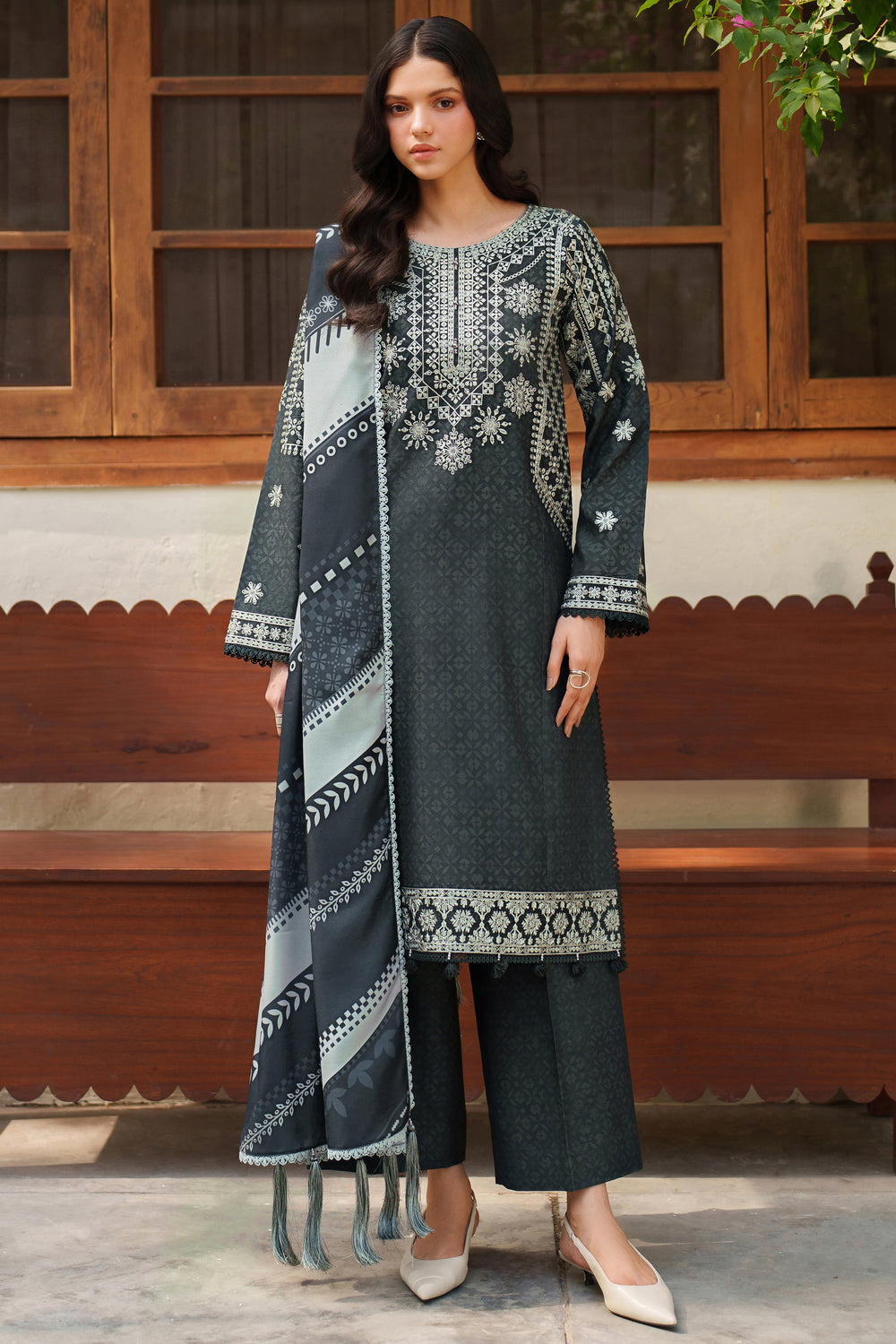 Farasha | Meline Premium Viscose 25 | Slate Gray - by Libasekhas UK - Registered Vendor of : Farasha - 100% Original Designer Dress