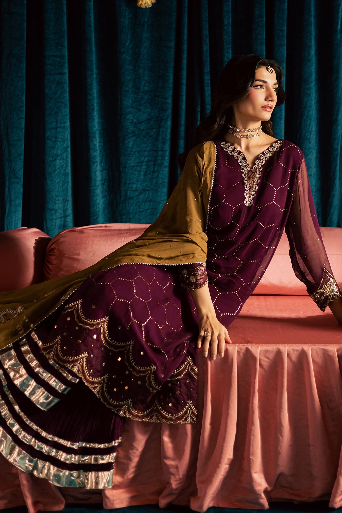 Nureh | Mukeshkari Formals | MK-21 - by Libasekhas UK - Registered Vendor of : Nureh - 100% Original Designer Dress