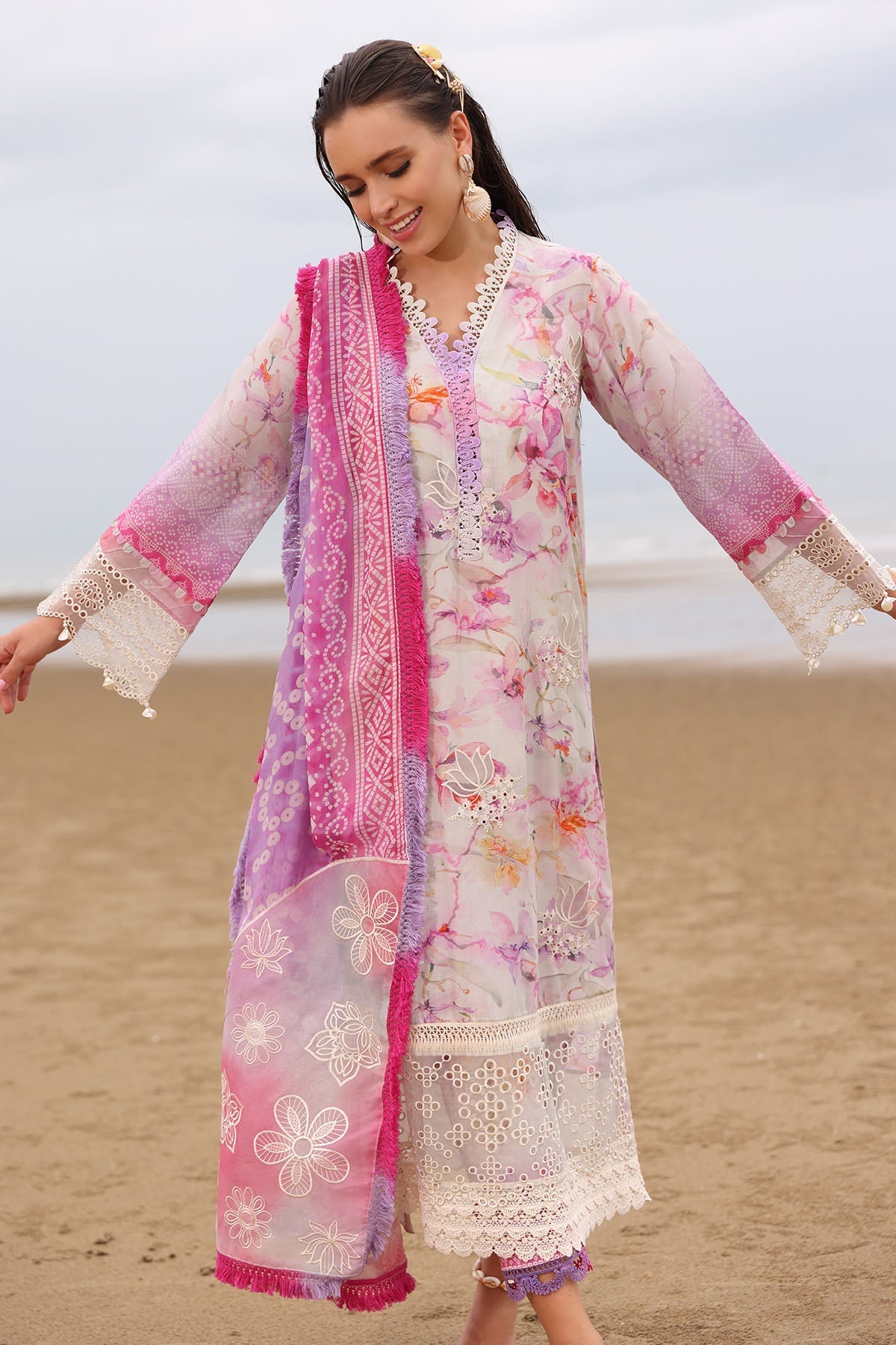 Nureh | Gardenia Embroidered Lawn 25 | NSG-172 - by - Libasekhas UK - Registered Vendor of : Nureh - 100% Original Designer Dresss