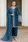 Farasha | Summer Weaves Embroidered Lawn | Blue Allure - by - Libasekhas UK - Registered Vendor of : Farasha - 100% Original Designer Dresss