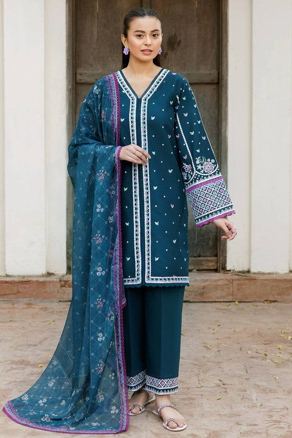 Farasha | Summer Weaves Embroidered Lawn | Blue Allure - by - Libasekhas UK - Registered Vendor of : Farasha - 100% Original Designer Dresss