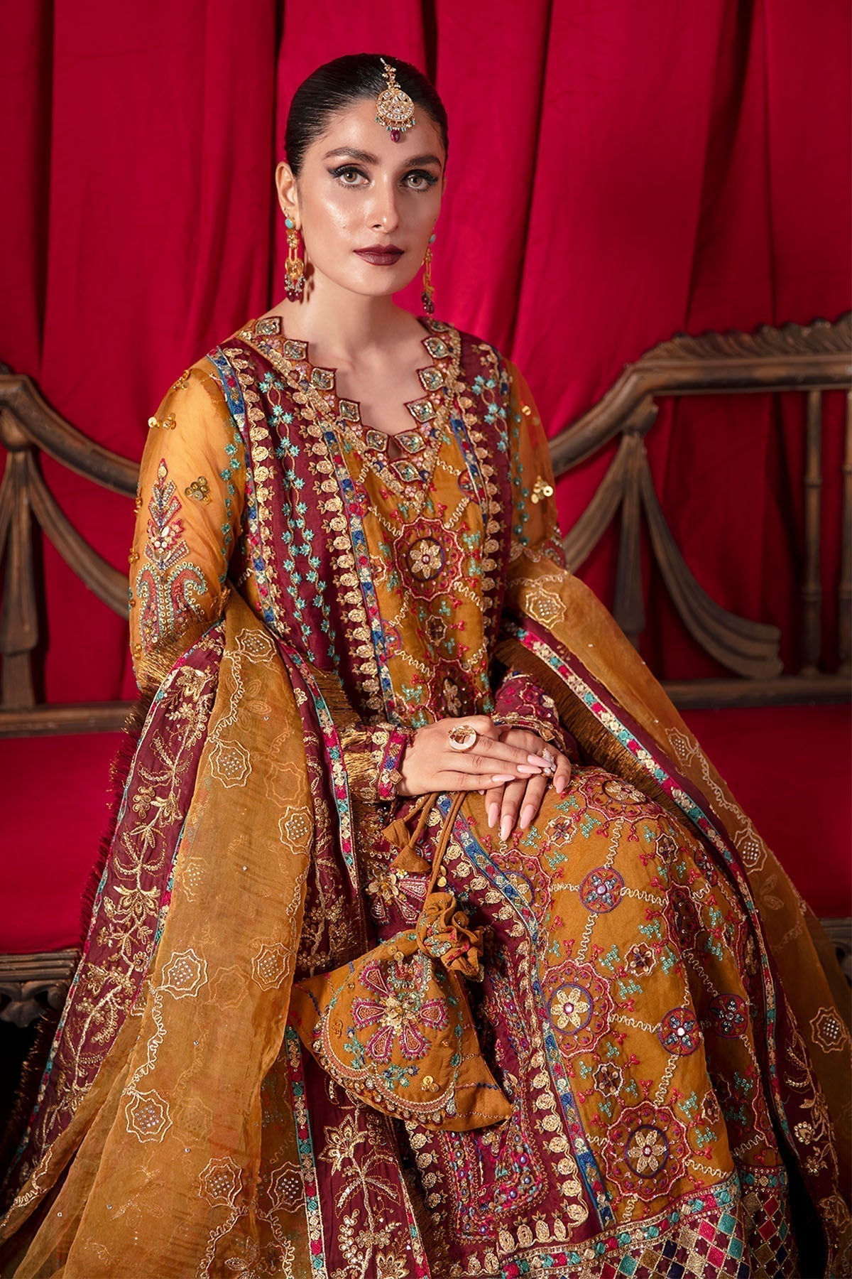 Nureh | Jhoomro Wedding Formals | Gulshan Shirt - by - Libasekhas UK - Registered Vendor of : Nureh - 100% Original Designer Dresss