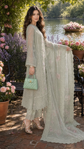 Saadia Asad | Nooriyah Luxury Chiffon | D1 - Pistachio Mist - by Libasekhas UK - Registered Vendor of : Saadia Asad - 100% Original Designer Dress