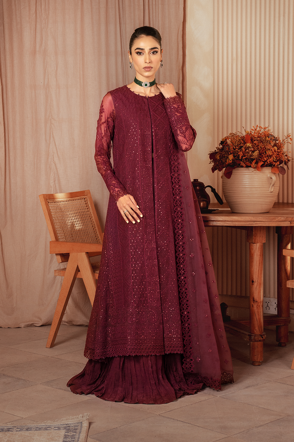 Iznik | Chiffon Kari | ICK-01 Embroidered Chiffon - by - Libasekhas UK - Registered Vendor of : Iznik - 100% Original Designer Dresss