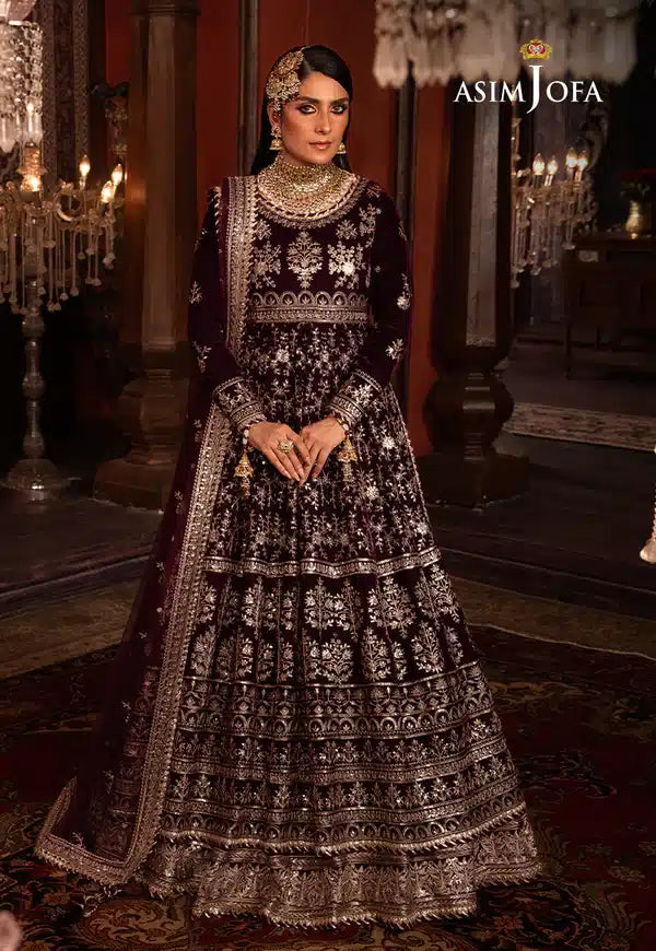 Asim Jofa | Makhmal Wedding Velvet 23 | AJMM-11 - by - Libasekhas UK - Registered Vendor of : Asim Jofa - 100% Original Designer Dresss