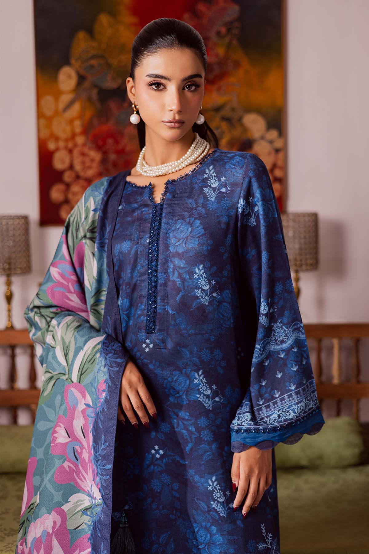 Nureh | Linen Jacquard | SP-188 - by Libasekhas UK - Registered Vendor of : Nureh - 100% Original Designer Dress