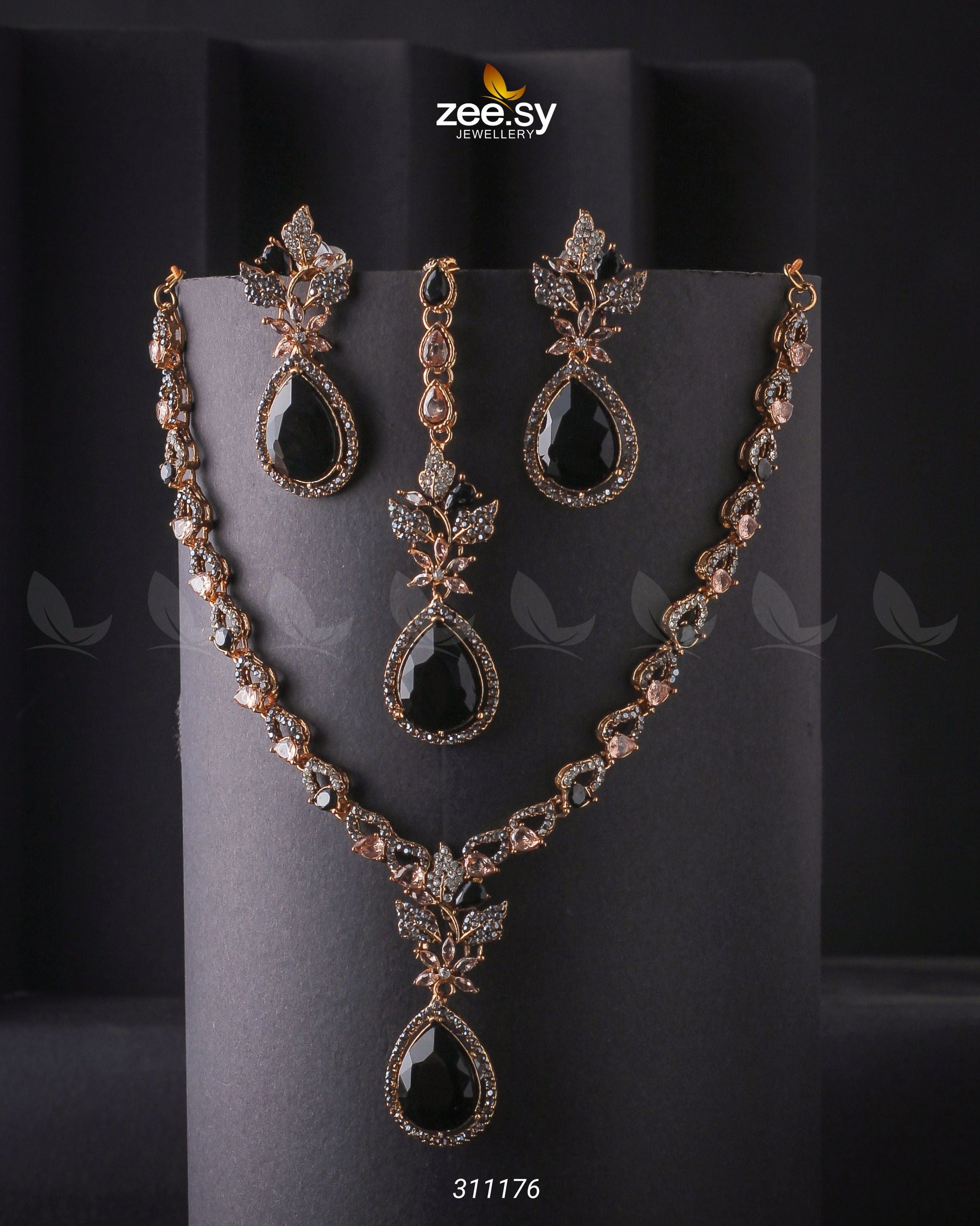 Opal Necklace Set - by - Libasekhas UK - Registered Vendor of : Zeesy - 100% Original Designer Dresss