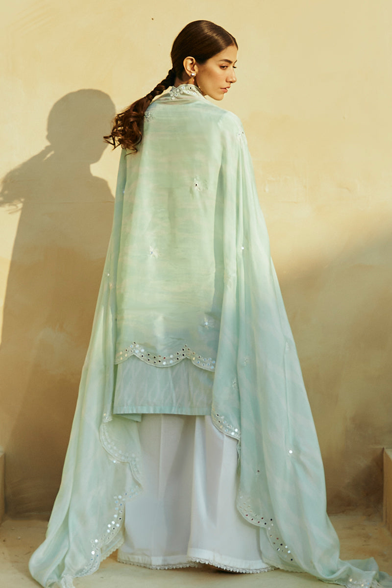 Cross Stitch | Premium Lawn 24 | WHISPER MINT - by - Libasekhas UK - Registered Vendor of : Cross Stitch - 100% Original Designer Dresss