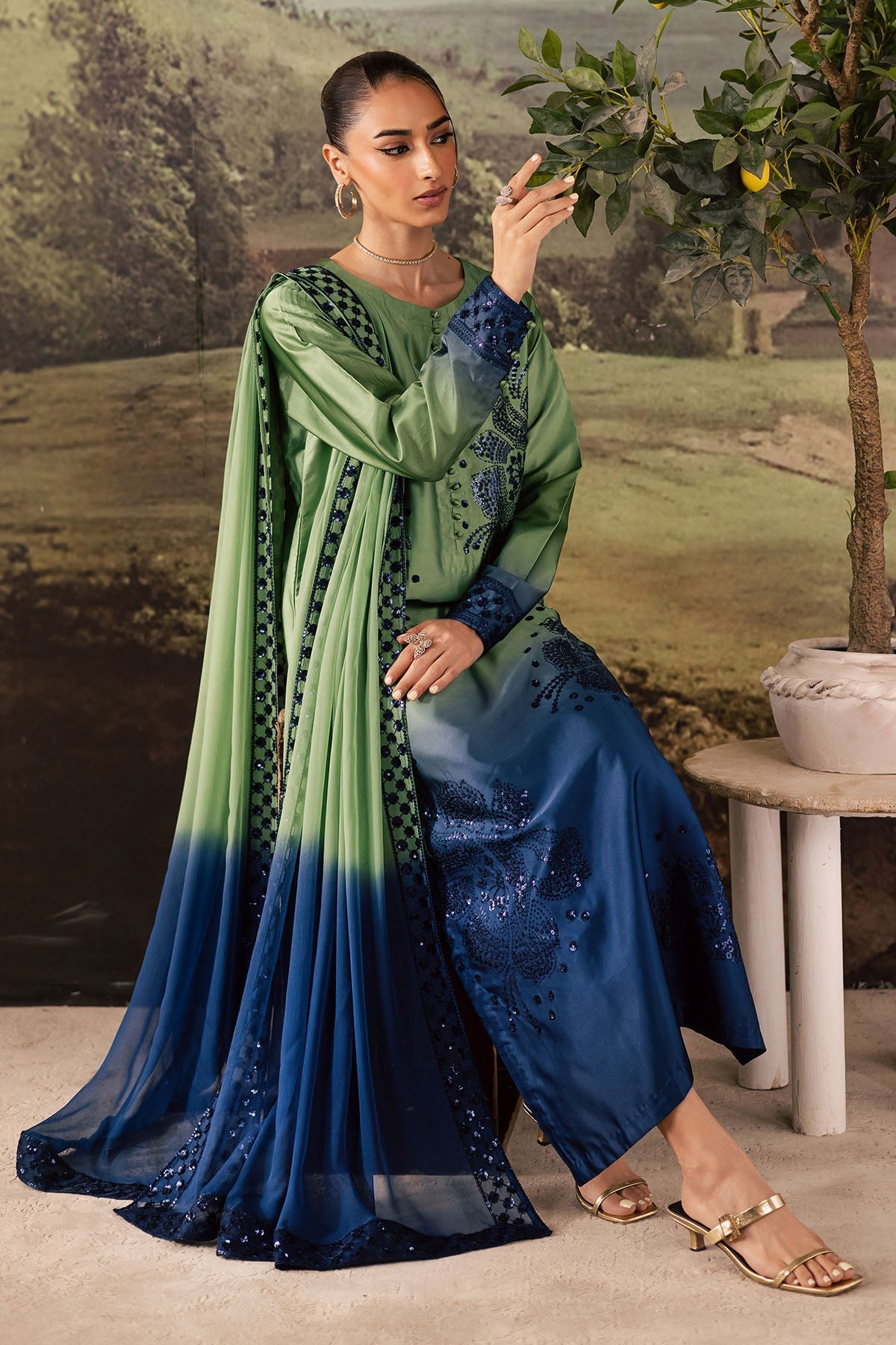 Nureh | Shades of Winter | NP-677 - by Libasekhas UK - Registered Vendor of : Nureh - 100% Original Designer Dress