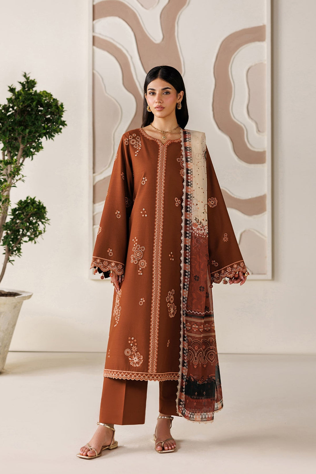 Farasha | Summer Melody 26 | Cinnamon Bloom - by Libasekhas UK - Registered Vendor of : Farasha - 100% Original Designer Dress