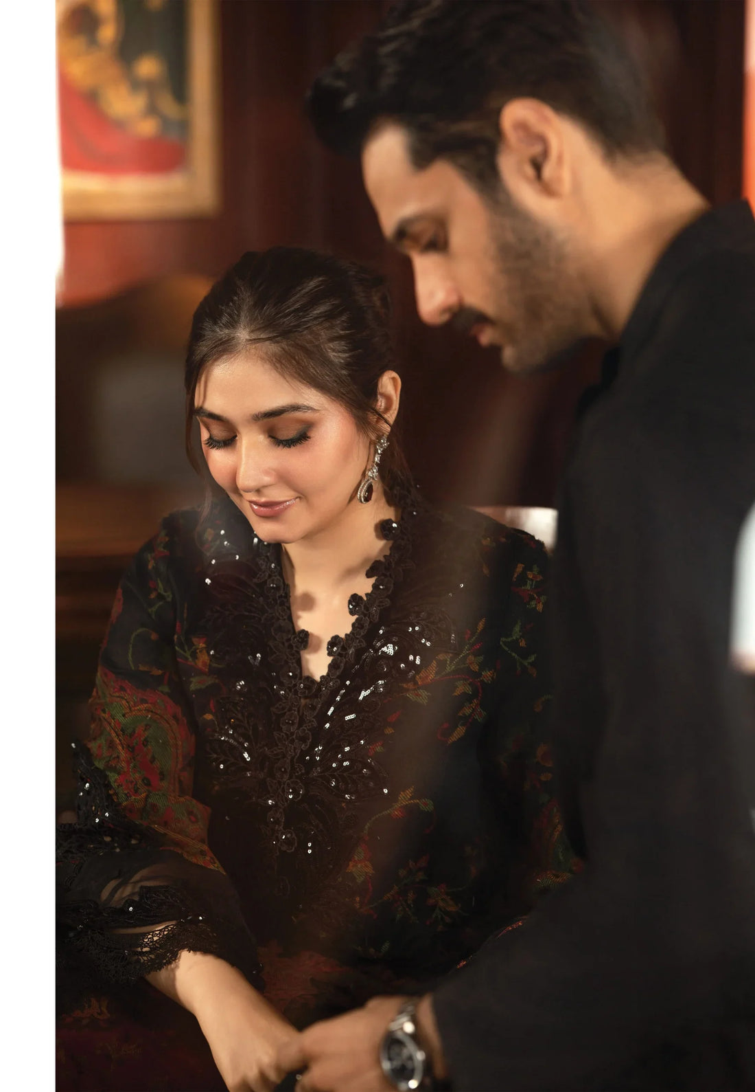 Maria B | Winter Shawl | 24-D4 - by Libasekhas UK - Registered Vendor of : Maria B - 100% Original Designer Dress