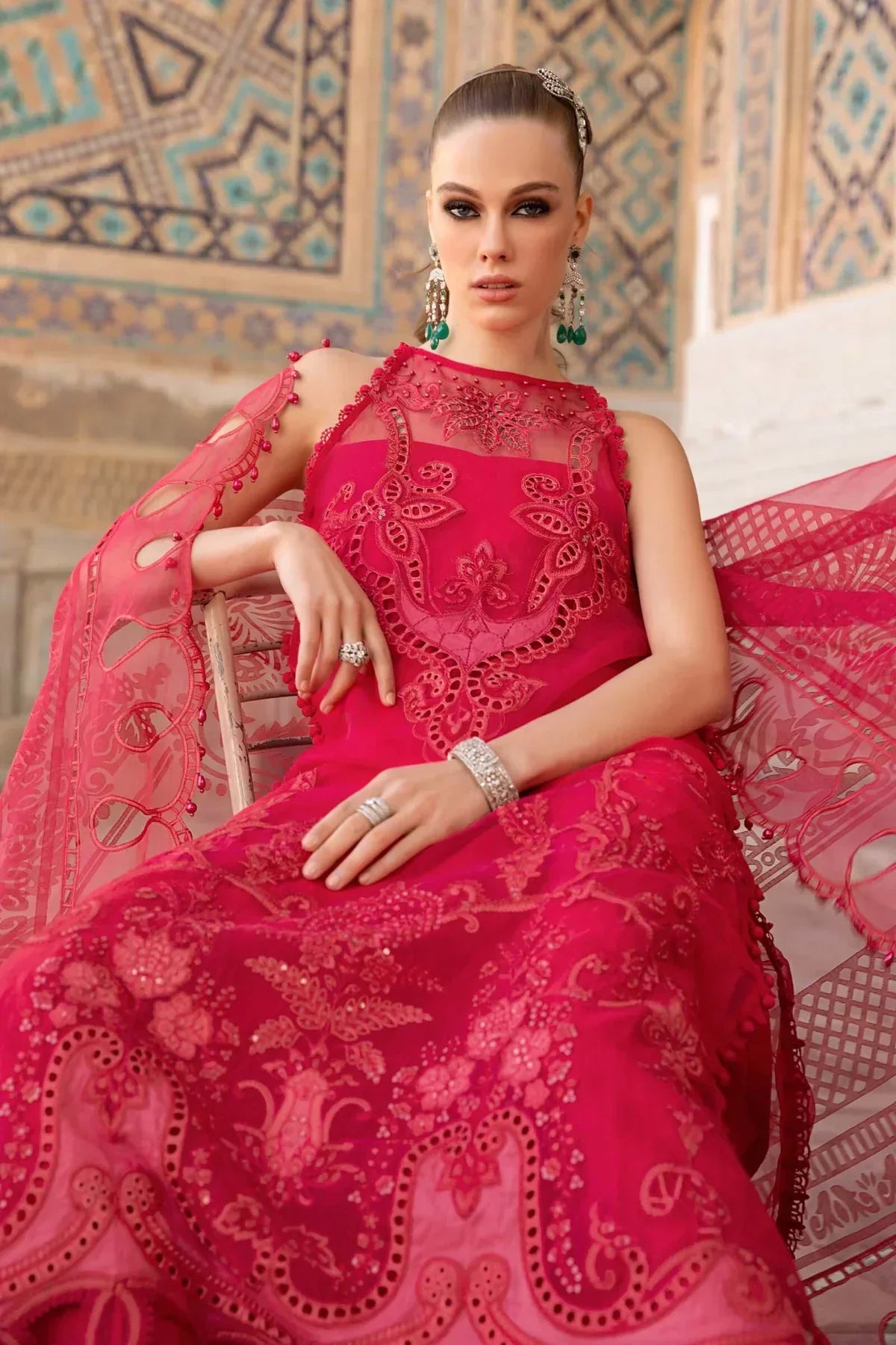 Maria B | Luxury Lawn | D-2303-A - by - Libasekhas UK - Registered Vendor of : Maria B - 100% Original Designer Dresss