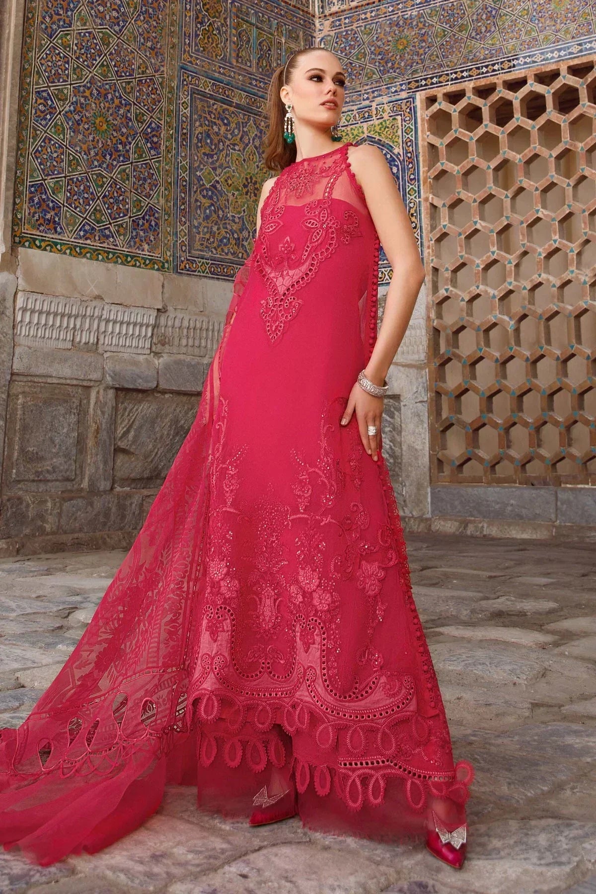 Maria B | Luxury Lawn | D-2303-A - by - Libasekhas UK - Registered Vendor of : Maria B - 100% Original Designer Dresss
