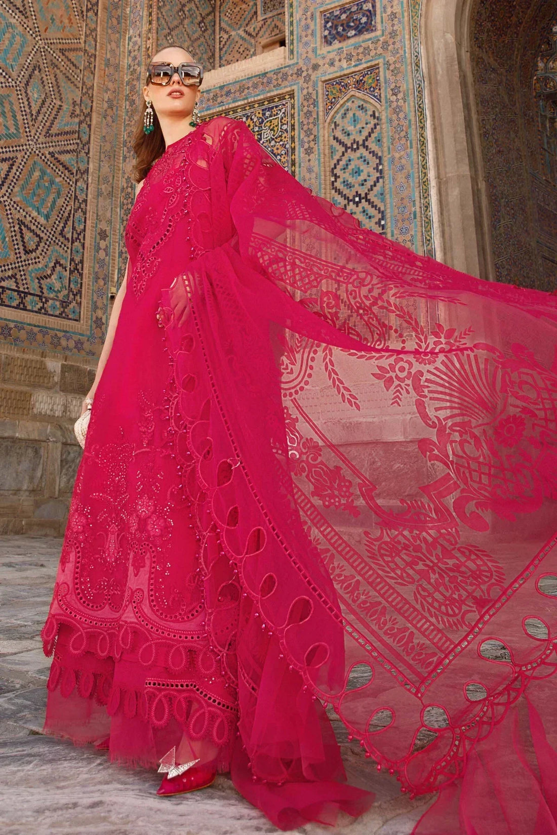 Maria B | Luxury Lawn | D-2303-A - by - Libasekhas UK - Registered Vendor of : Maria B - 100% Original Designer Dresss