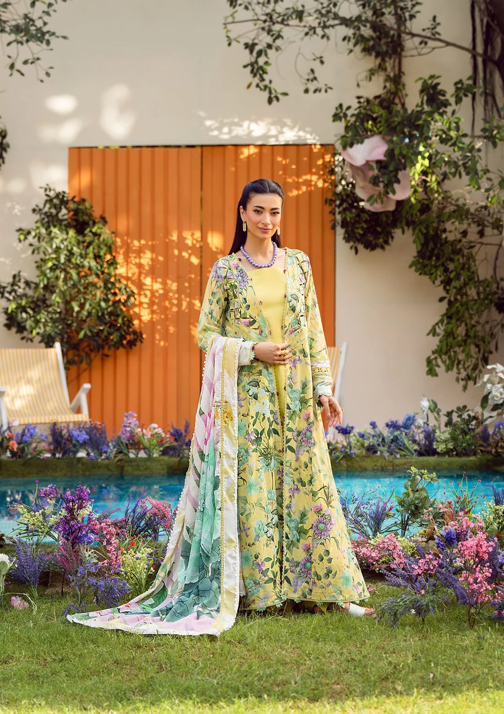Elaf Premium | Prints 25 | EPS-7A DAISY FIELDS - by - Libasekhas UK - Registered Vendor of : Elaf Premium - 100% Original Designer Dresss