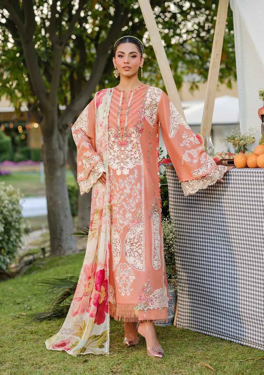 Elaf Premium | Luxury Lawn 25 | ELH-5A AUTUMN DREAM - by - Libasekhas UK - Registered Vendor of : Elaf Premium - 100% Original Designer Dresss