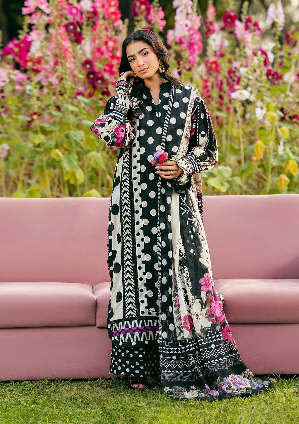 Elaf Premium | Prints 25 | EPS-2B MYSTIC NOIR - by - Libasekhas UK - Registered Vendor of : Elaf Premium - 100% Original Designer Dresss