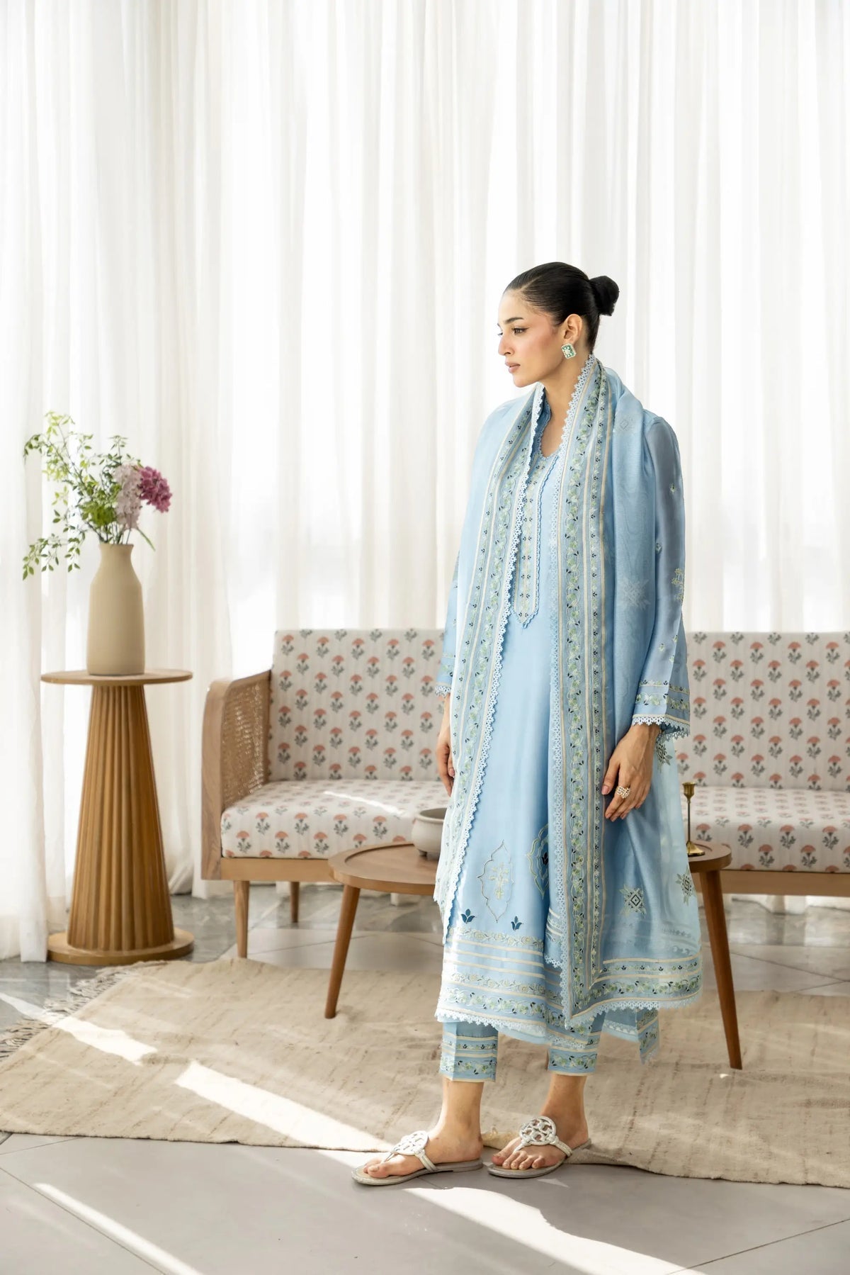 Wahaj M Khan | Sanam Luxe | Ice Bleu Sanam Sheesha - by Libasekhas UK - Registered Vendor of : Wahaj M Khan - 100% Original Designer Dress