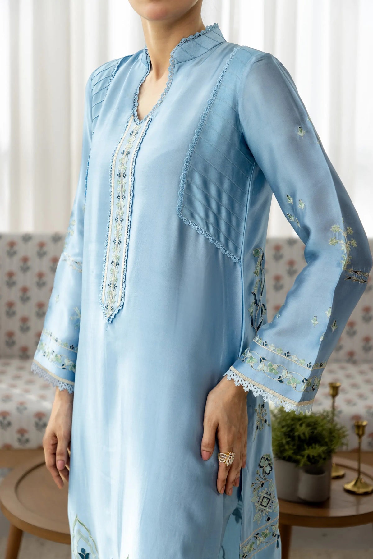 Wahaj M Khan | Sanam Luxe | Ice Bleu Sanam Sheesha - by Libasekhas UK - Registered Vendor of : Wahaj M Khan - 100% Original Designer Dress