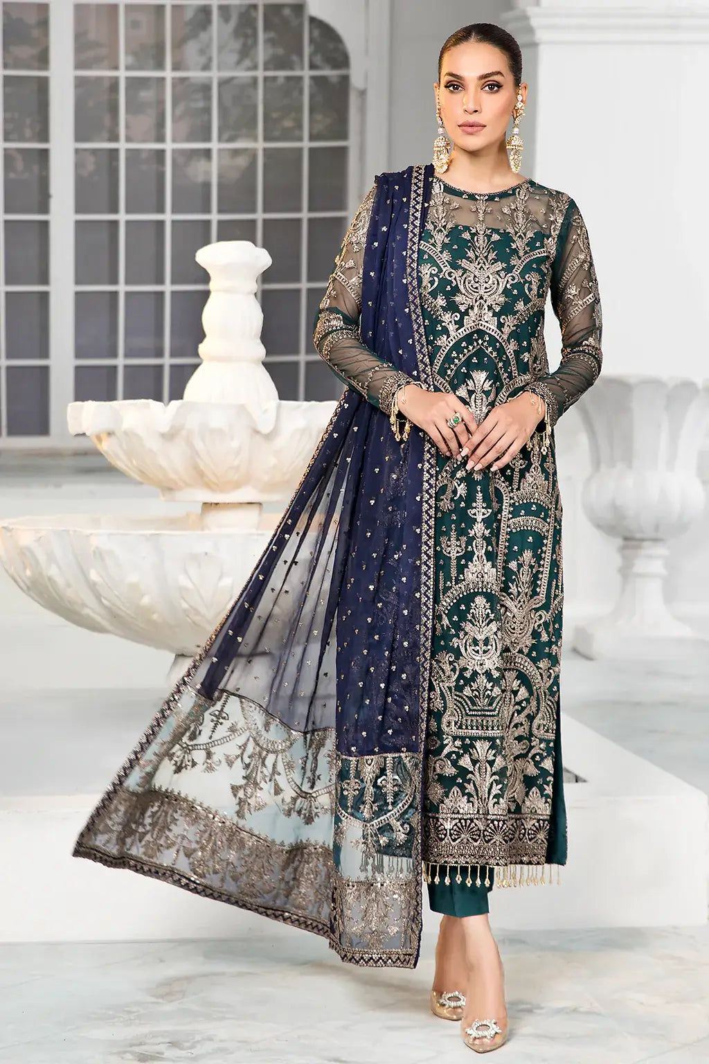 Zarif | DE LUXURY Formals | MEADOW - by - Libasekhas UK - Registered Vendor of : Zarif - 100% Original Designer Dresss