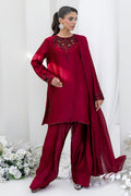 Chic Ophicial | Aarzu Luxe Pret | Ruby Veil - by Libasekhas UK - Registered Vendor of : Chic Ophicial - 100% Original Designer Dress