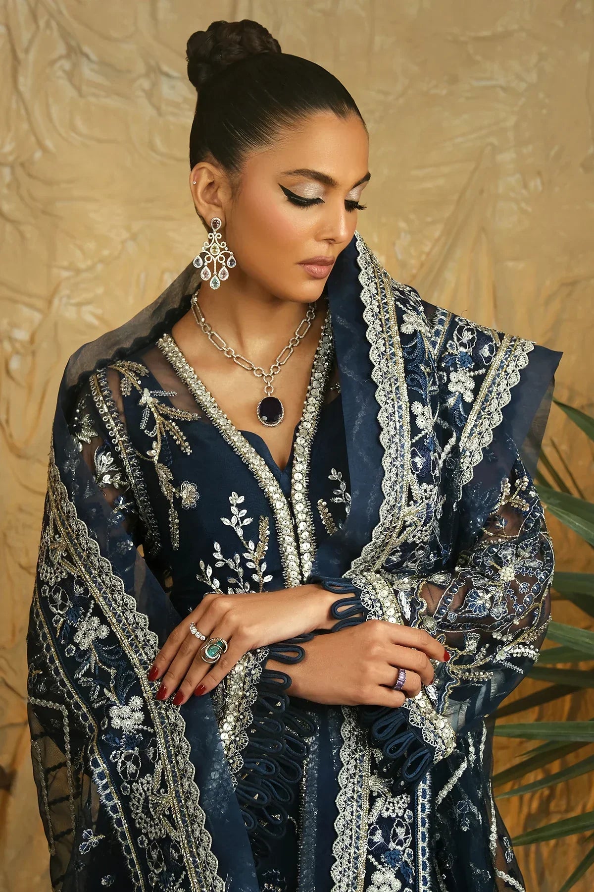 Mina Kashif | Kahani Luxury Formals 23 | Emerald - by - Libasekhas UK - Registered Vendor of : Mina Kashif - 100% Original Designer Dresss