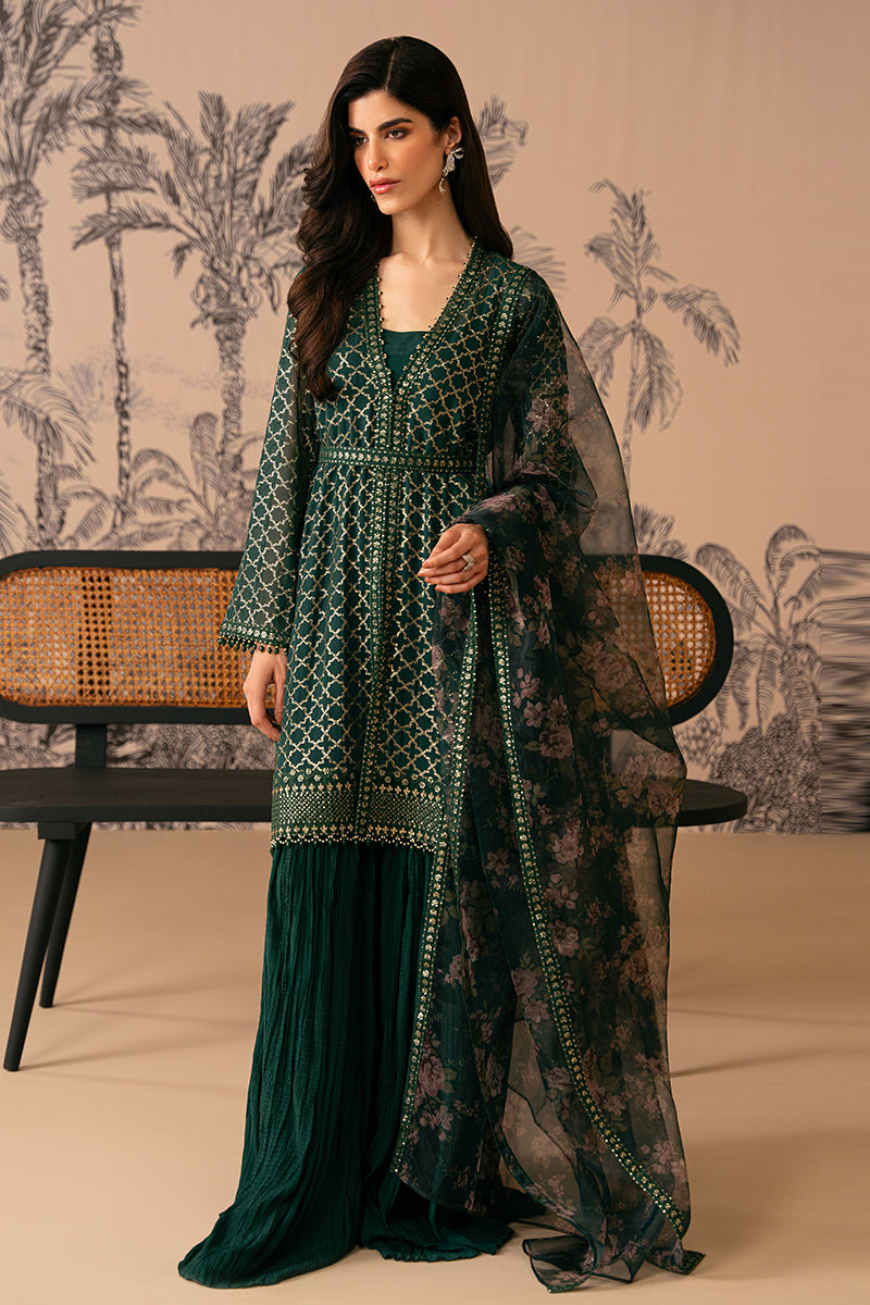 Cross Stitch | Luxe Atelier 24 | VIRIDIAN HAVEN - by - Libasekhas UK - Registered Vendor of : Cross Stitch - 100% Original Designer Dresss