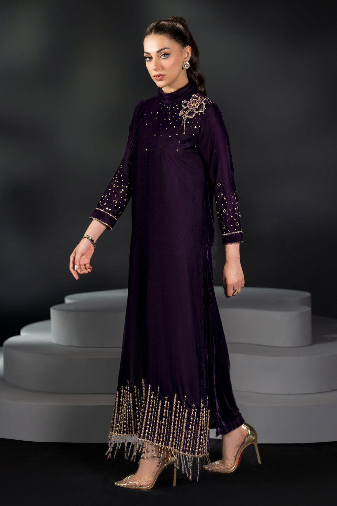 Naqshi | Makhmal 24 | BLAZE - by - Libasekhas UK - Registered Vendor of : Naqshi - 100% Original Designer Dresss