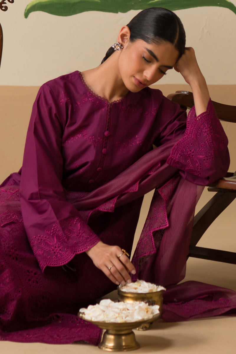 Cross Stitch | Chikankari Lawn Collection | P-07 - by - Libasekhas UK - Registered Vendor of : Cross Stitch - 100% Original Designer Dresss