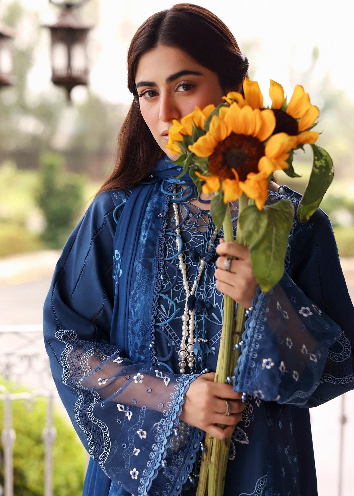 Sardinia | Embroidered Lawn Edit 26 | Terrace Blue - by Libasekhas UK - Registered Vendor of : Sardinia - 100% Original Designer Dress