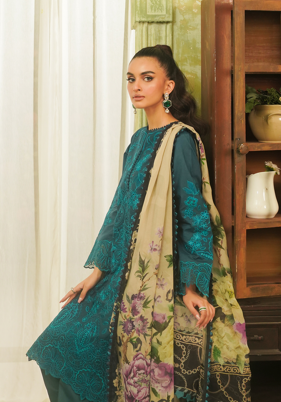 Zarqash | Tresor Luxury Lawn 24 | ZQT 0011 DINA - by - Libasekhas UK - Registered Vendor of : Zarqash - 100% Original Designer Dresss