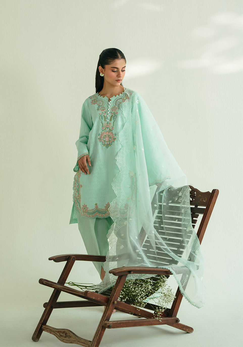 Zarqash | Whispers of Summer | SERENE BLOOM - by Libasekhas UK - Registered Vendor of : Zarqash - 100% Original Designer Dress