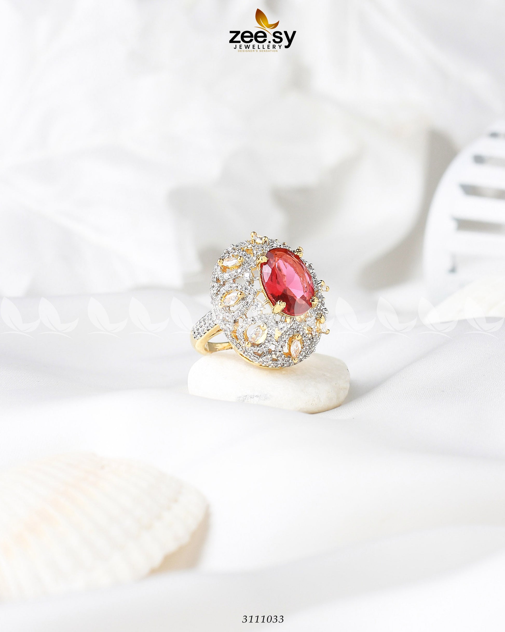 Kohinoor Ring - by - Libasekhas UK - Registered Vendor of : Zeesy - 100% Original Designer Dresss