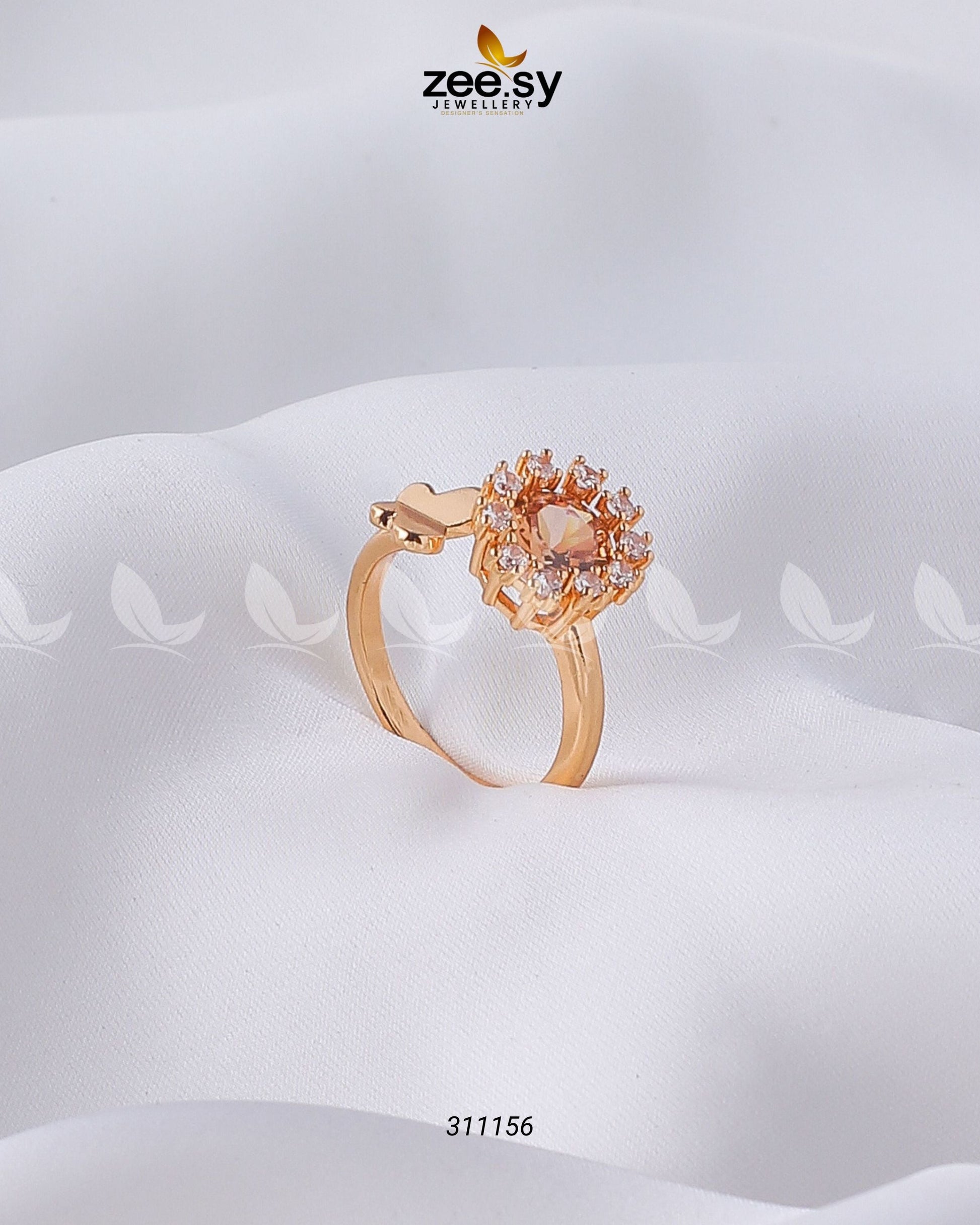 Peony Ring - by - Libasekhas UK - Registered Vendor of : Zeesy - 100% Original Designer Dresss