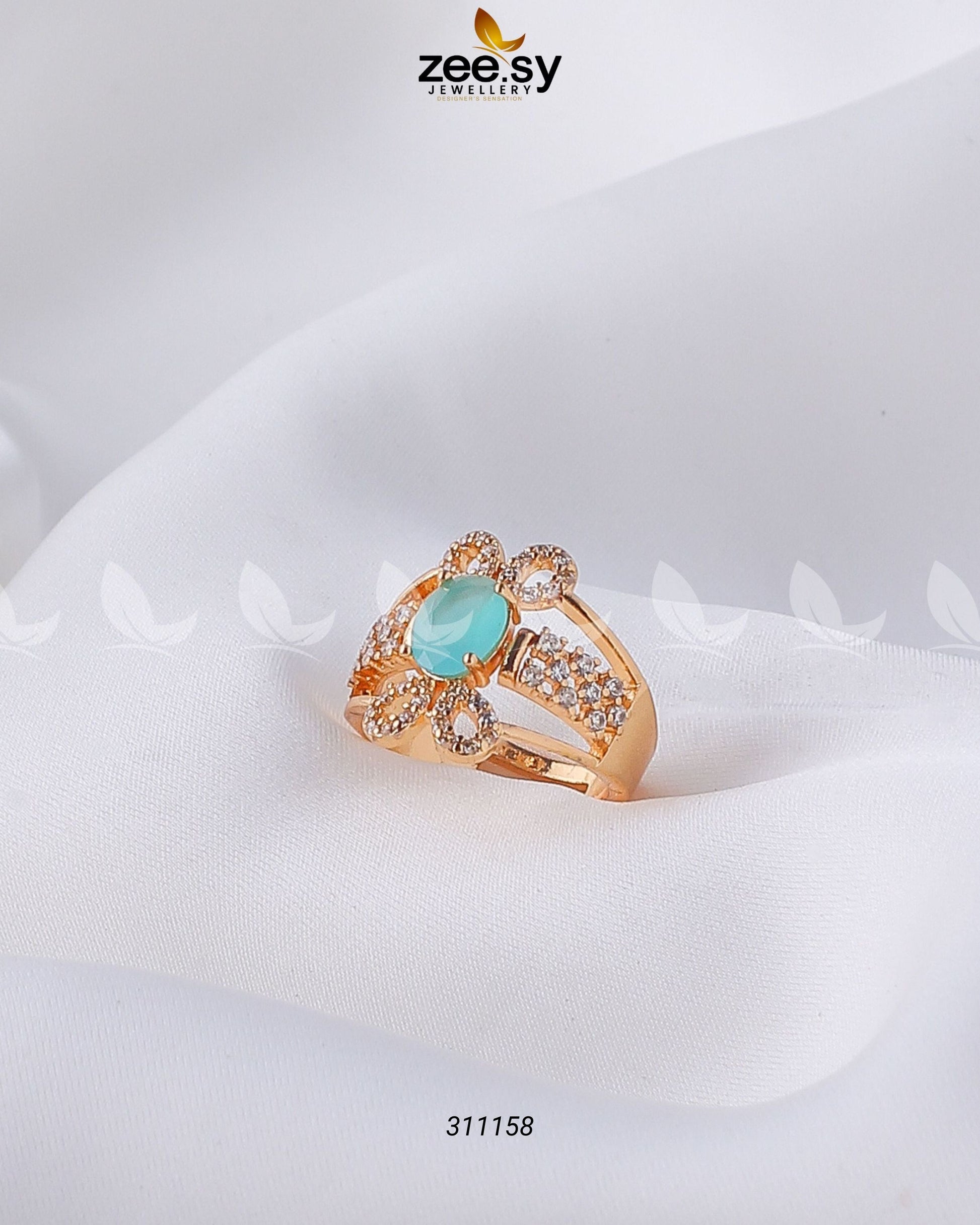 Starlit Ring - by - Libasekhas UK - Registered Vendor of : Zeesy - 100% Original Designer Dresss