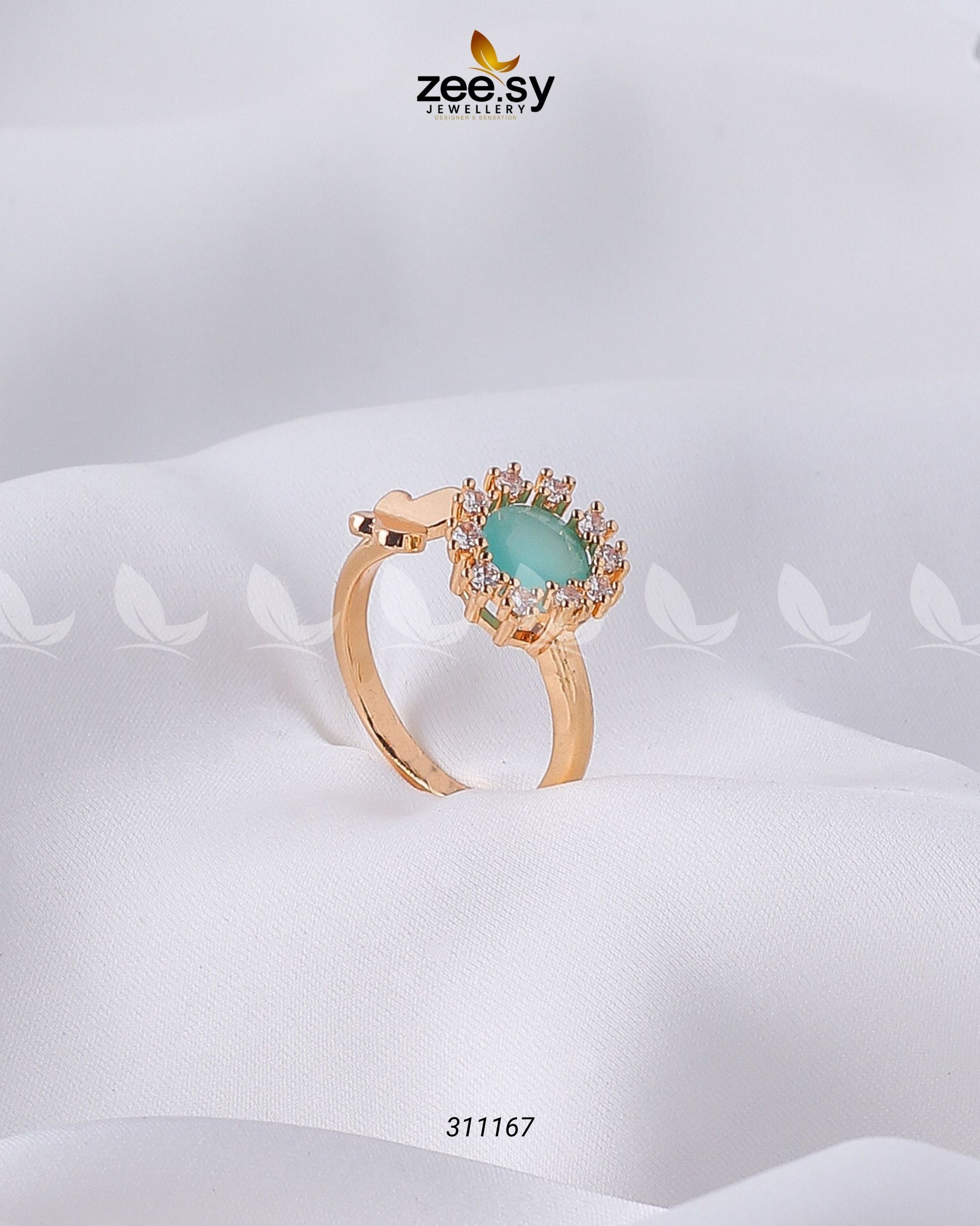 Peony Ring - by - Libasekhas UK - Registered Vendor of : Zeesy - 100% Original Designer Dresss