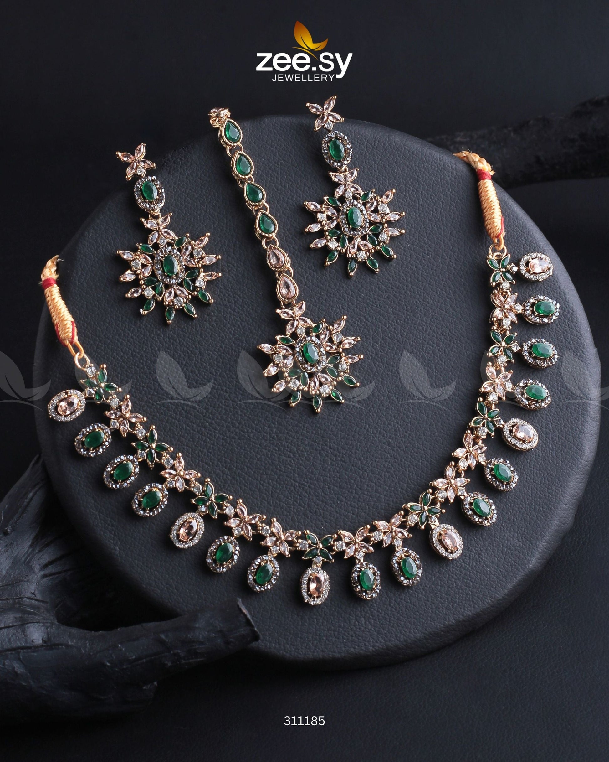 Solara Necklace Set - by - Libasekhas UK - Registered Vendor of : Zeesy - 100% Original Designer Dresss