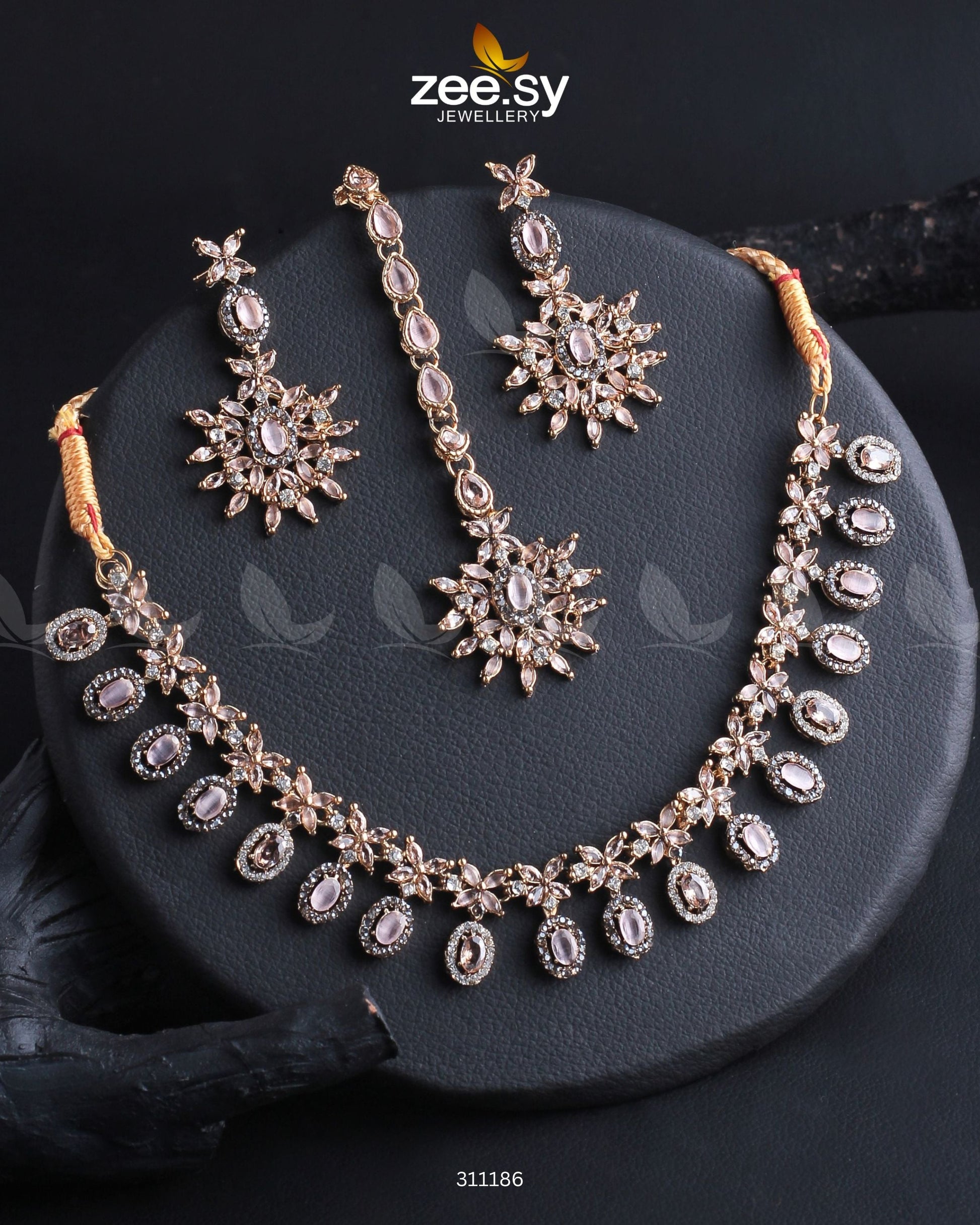 Solara Necklace Set - by - Libasekhas UK - Registered Vendor of : Zeesy - 100% Original Designer Dresss